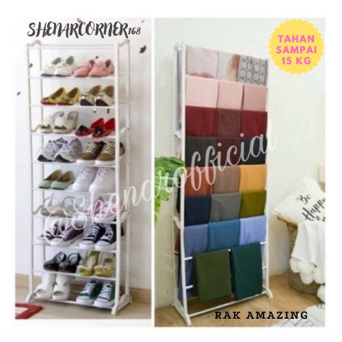 Amazing SHOE RACK/HIJAB RACK 10-level SHOE RACK/AMAZING SHOE RACK 2 IN ...