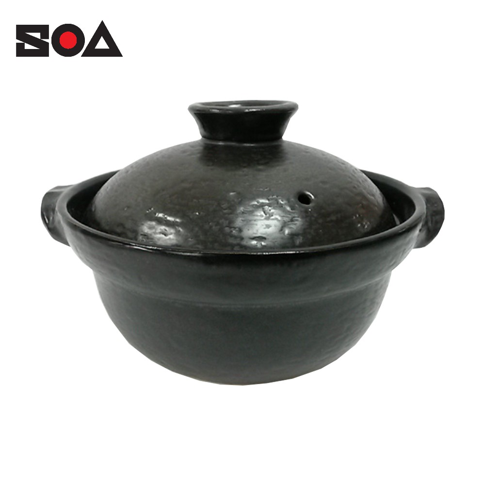 SOA Gohan Pot Kitchenware [Black]- Japanese Flame Proof Cookware ...