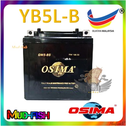 GM5L-B OSIMA GEL STARTER BATTERY (YB5L) | Shopee Malaysia