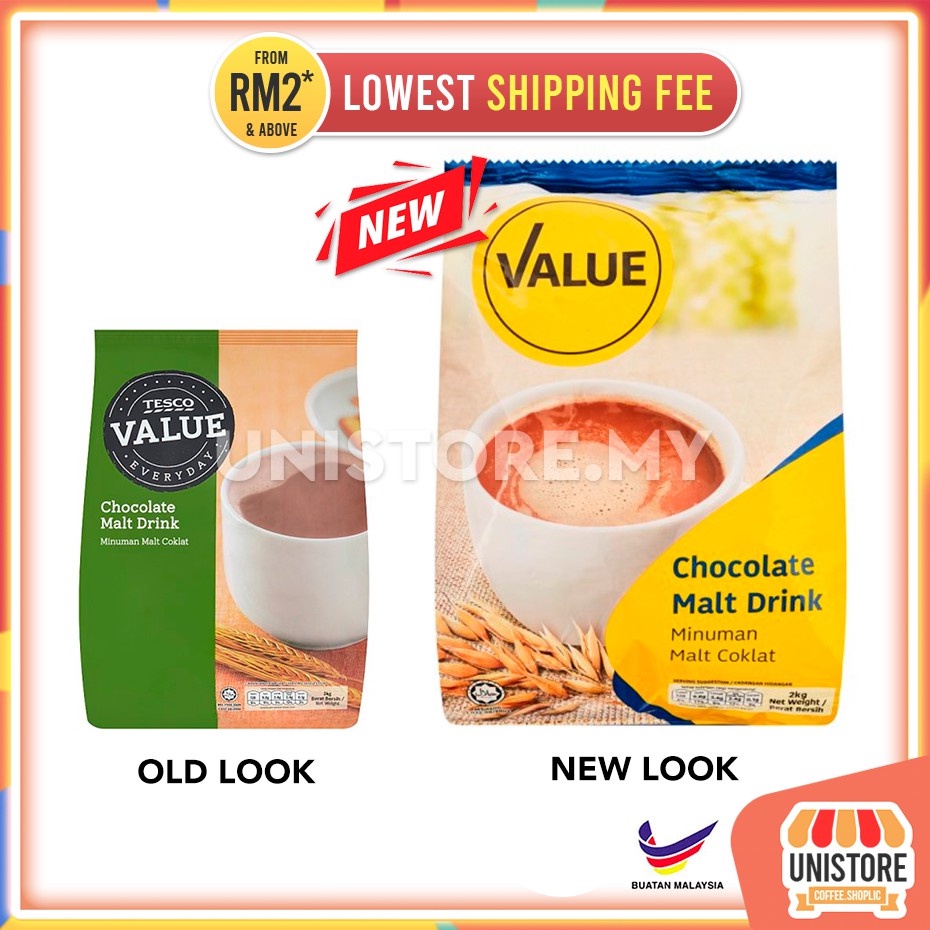 Lotus's Value / Tesco Everyday Value Chocolate Malt Drink ganti milo