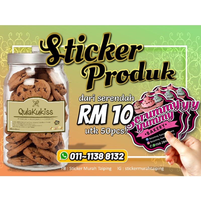 Custom Design Sticker/Product Label | Shopee Malaysia