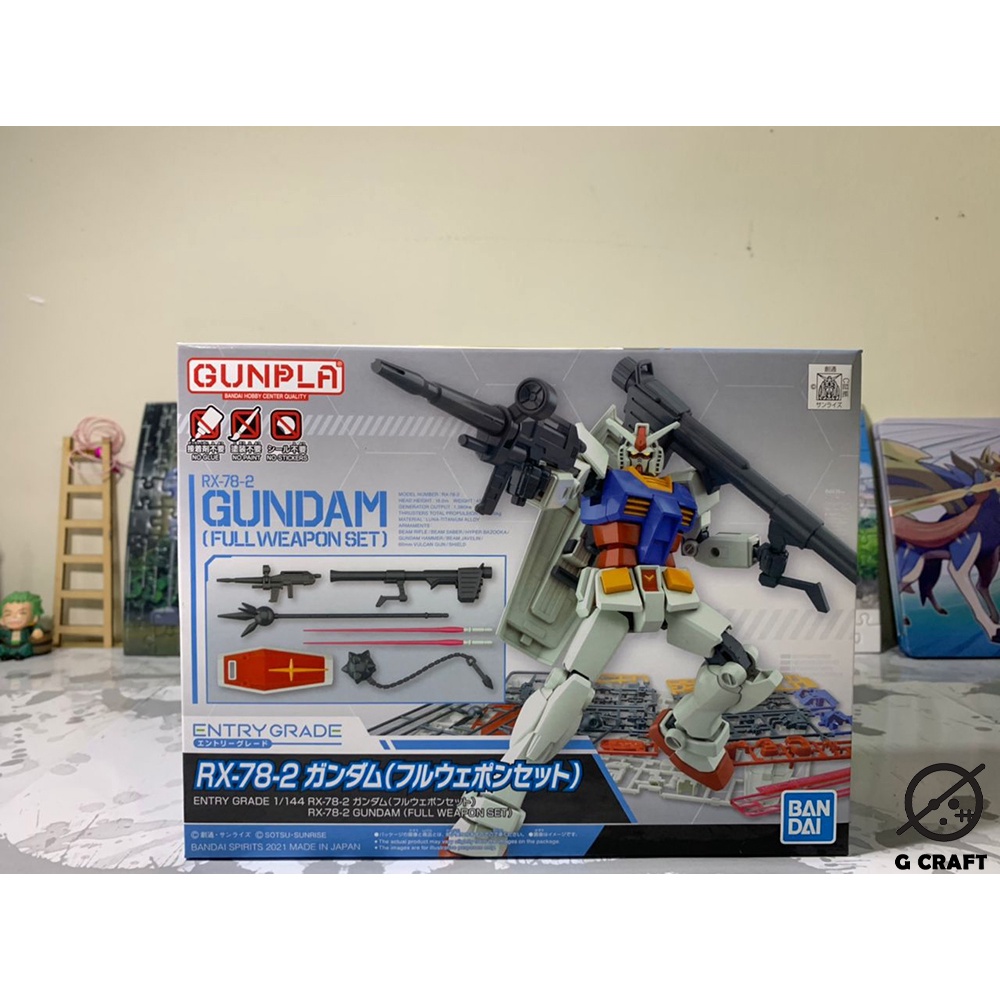 GUNDAM - BANDAI - ENTRY GRADE RX-78-2 GUNDAM FULL WEAPON SET | Shopee ...