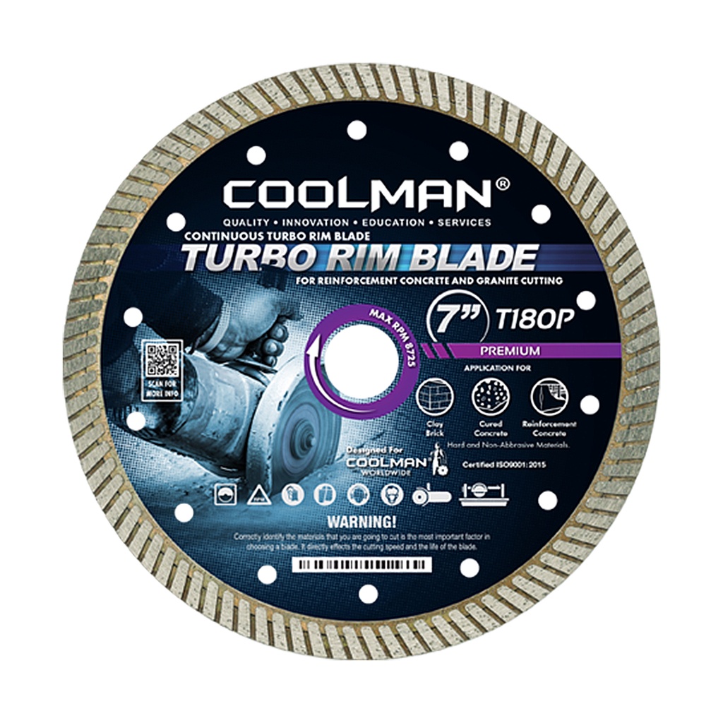 Coolman T180P Turbo Rim Blade Cutting Disc 7''/180mm | Shopee Malaysia