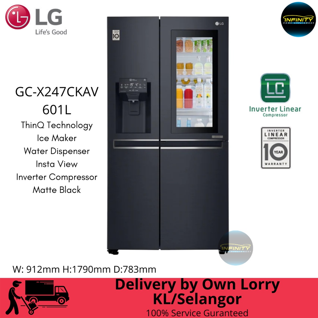 LG GCX247CKAV 668L / 601L INVERTER SIDE BY SIDE FRIDGE GCX247CKAV