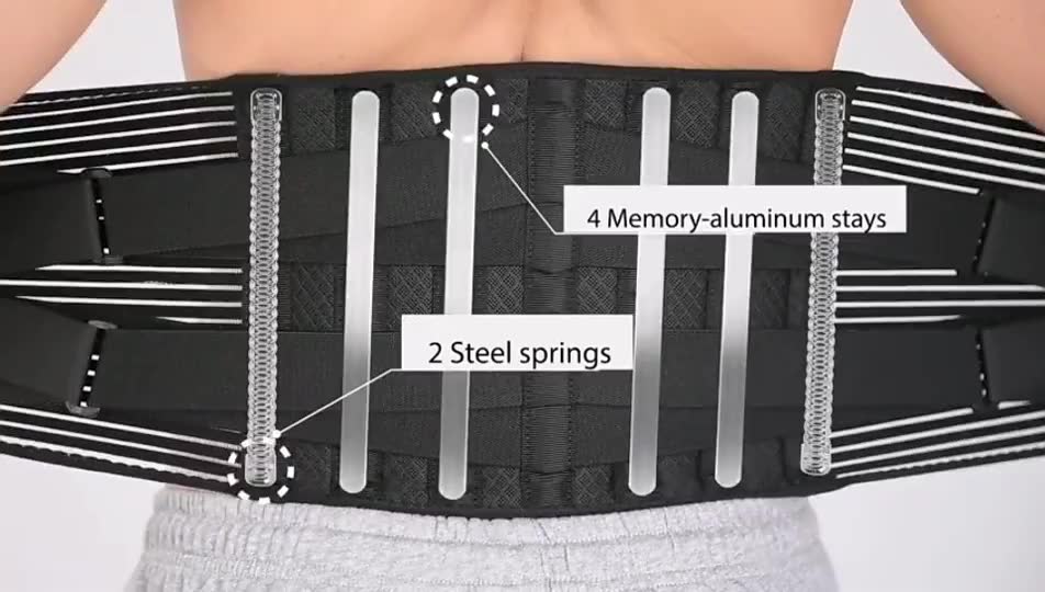 Waist Support Belt Brace with Self Heating and Magnetic Therapy for Lower  Back Pain and Sweat Absorption black S