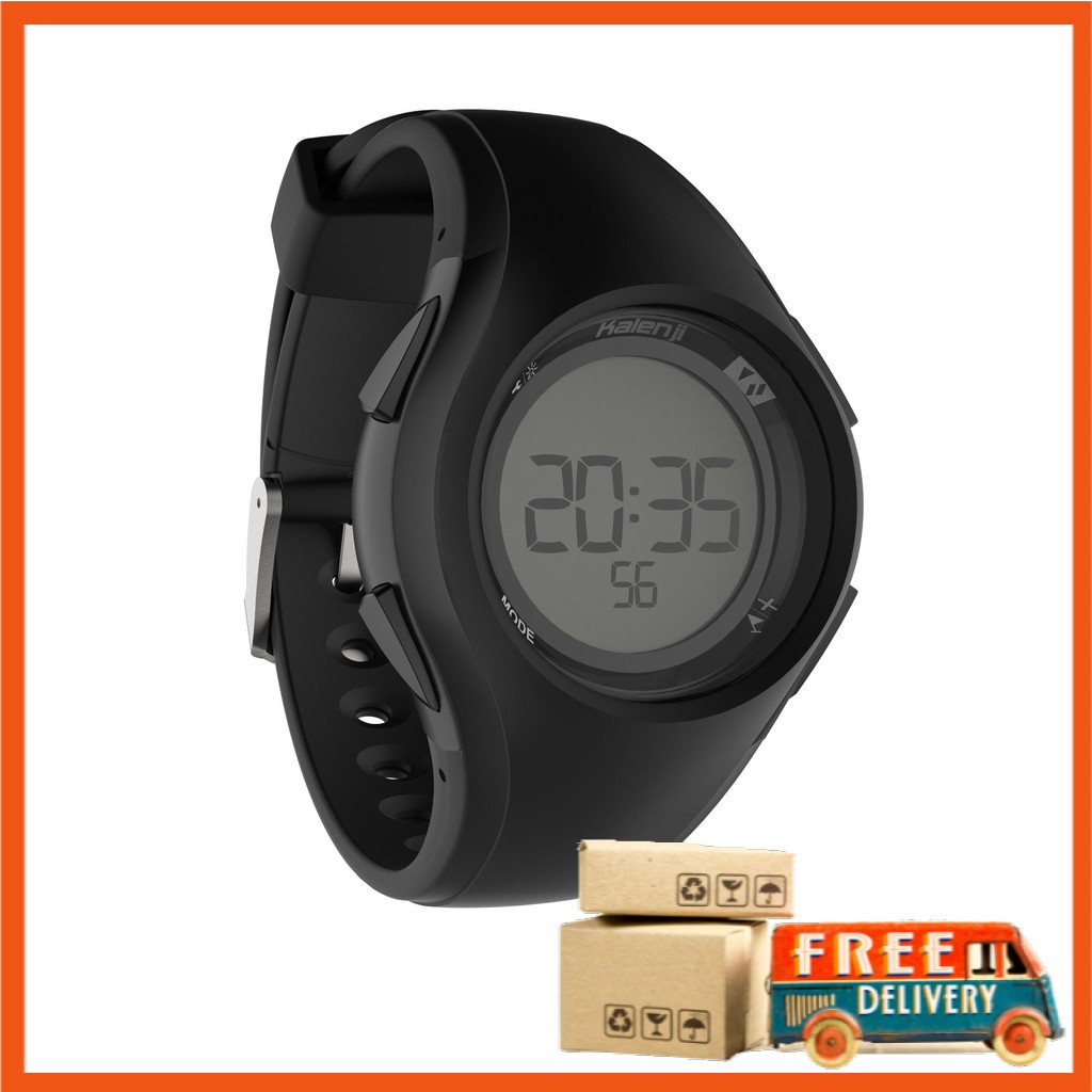 Decathlon W200 M Men Running Stopwatch Black Shopee Malaysia