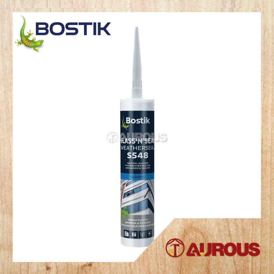 BOSTIK S548 GLASS & SEAL WEATHERSEAL NEUTRAL SILICONE FOR WEATHER ...