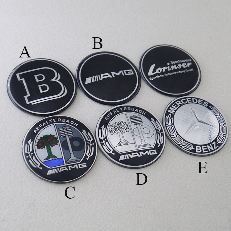 1 X 75mm AMG Logo Wheel Hub Caps Cover Emblem Badge Sticker Decal For ...