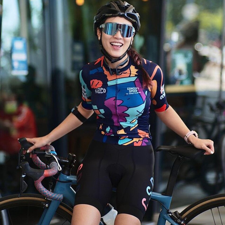 Concept Speed Woman Cycling Jersey Set 2022 Summer Bicycle Shirt Gel Shorts Suit Mtb Ciclismo Maillot Outdoor Bike Wear Clothing