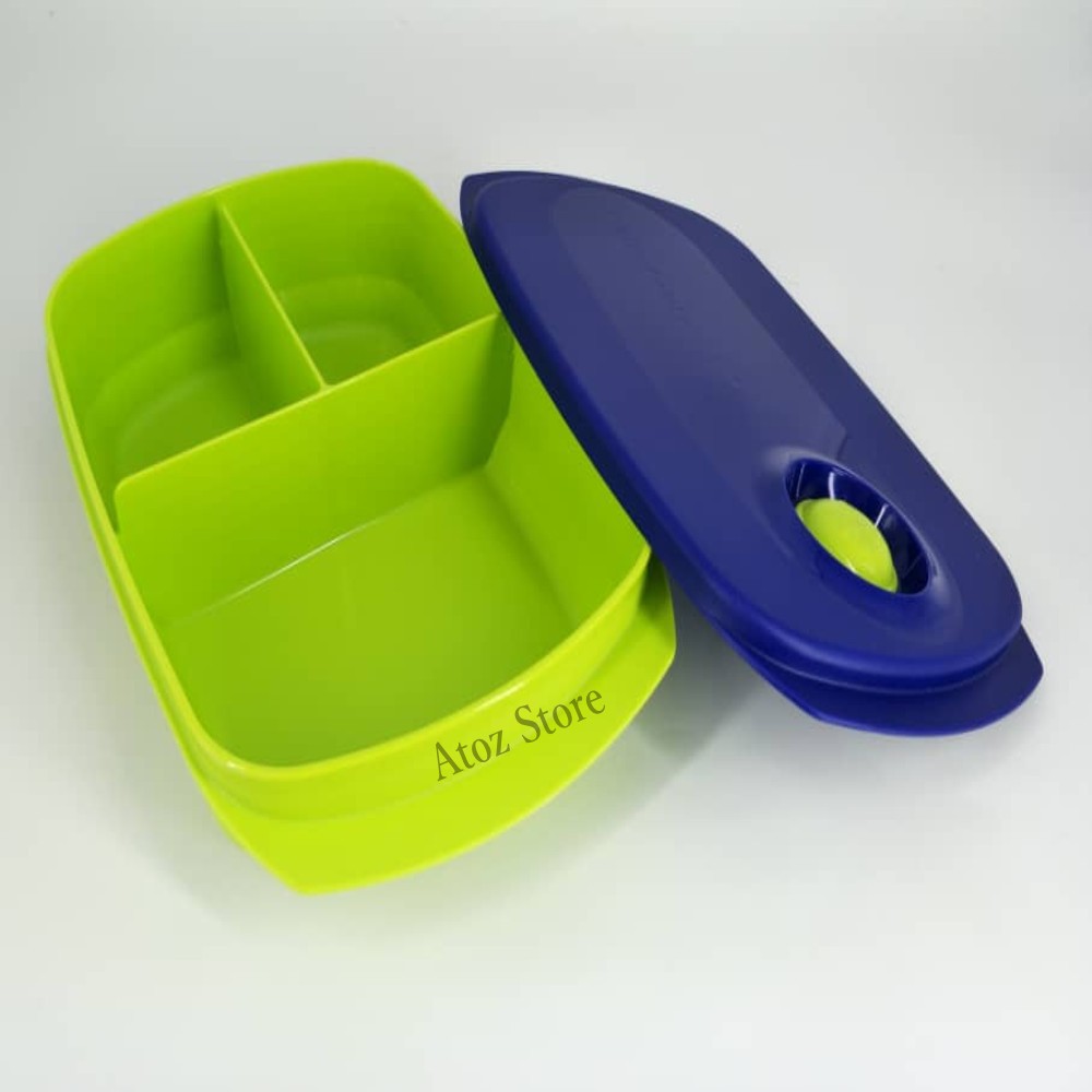 Tupperware Microwaveable Reheatable Divided Lunch Box 1L - green ...