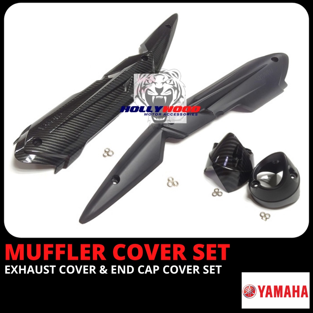 LC135 NEW LC V8 EKZOS COVER BLACK CARBON MUFFLER PROTECTOR EXHAUST