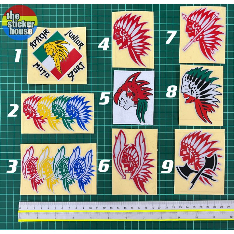 APACHEE DESIGNS STICKER CUTTING OVERLAPPING REFLECTIVE | Shopee Malaysia