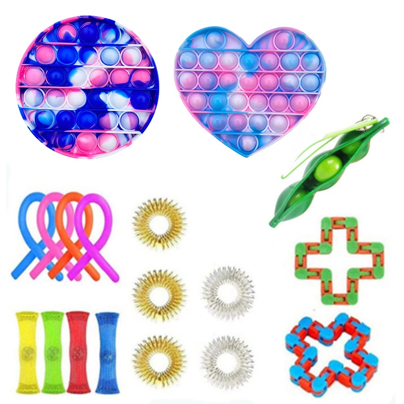 Fidget Toys Anti Stress Set Stretchy Strings Pop It Popit Gift Pack ...