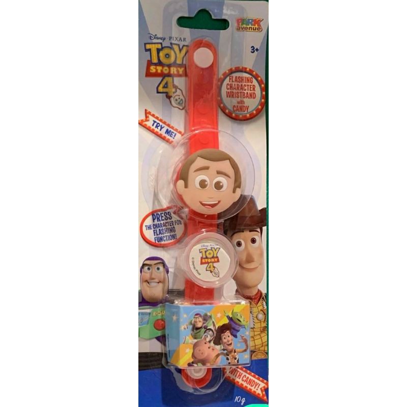 Toy story 4 flashing wristband & candy(woody) Shopee Malaysia