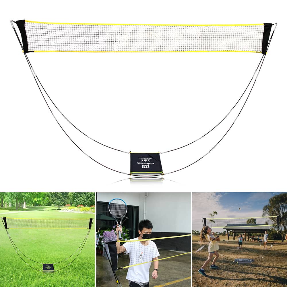 Ready Stock) Portable Badminton Net Set with Stand Carry Bag, Folding Volleyball Tennis Badminton Net (no bag) Shopee Malaysia