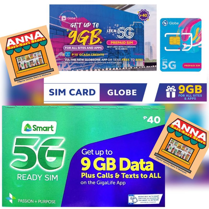 GLOBE SMART SIM CARD CAN USE FOR GCASH SMART PADALA ROAMING READY STOCK ...