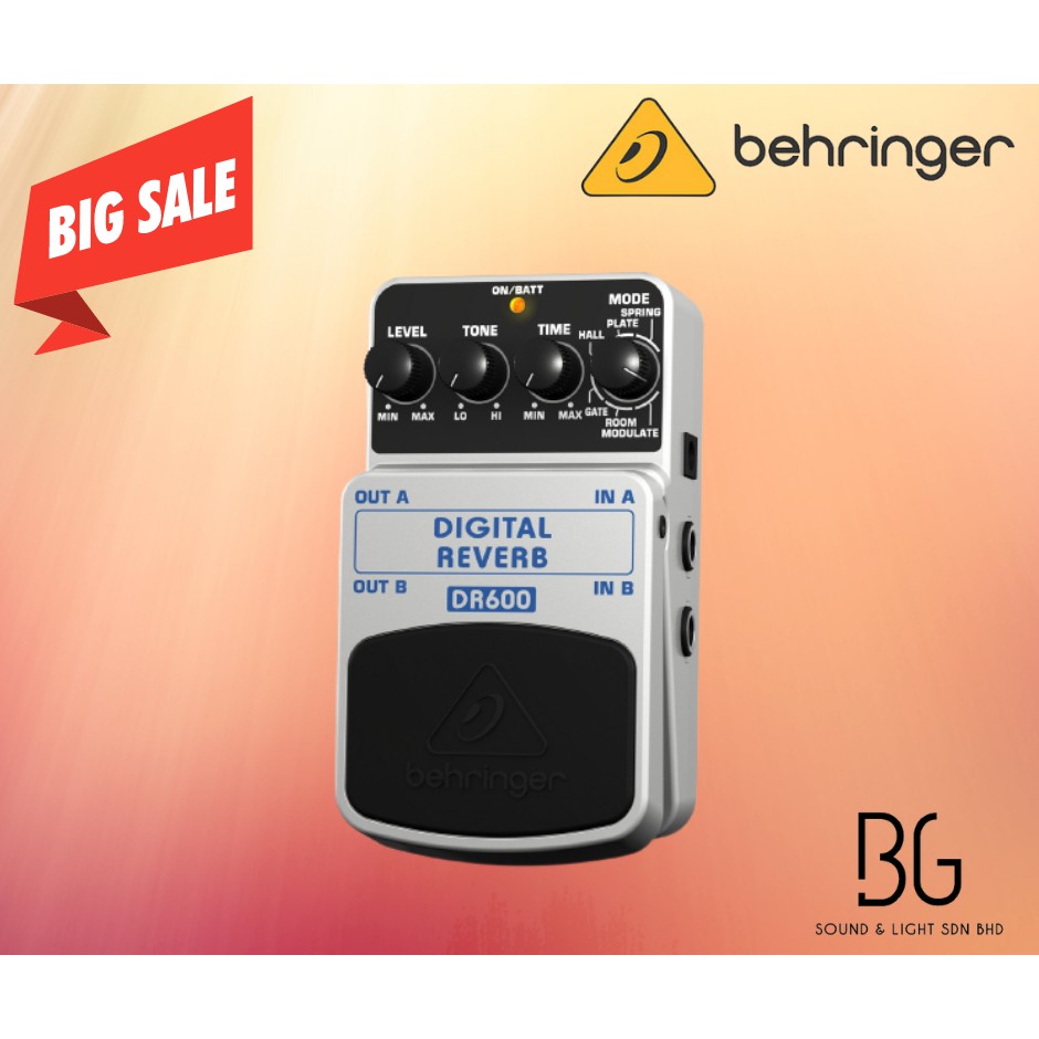 Behringer dr600 Digital Stereo Reverb Effects Pedal | Shopee Malaysia