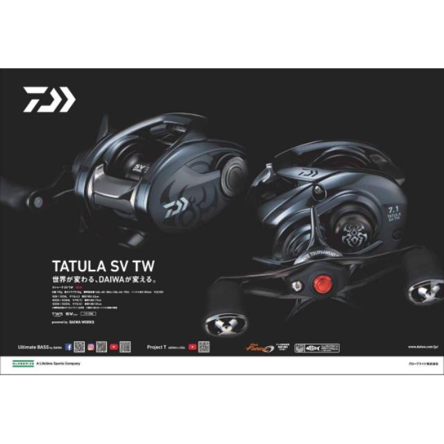 Daiwa 20 TATULA SV TW 103XH Right Handed Baitcasting Reel New in Box