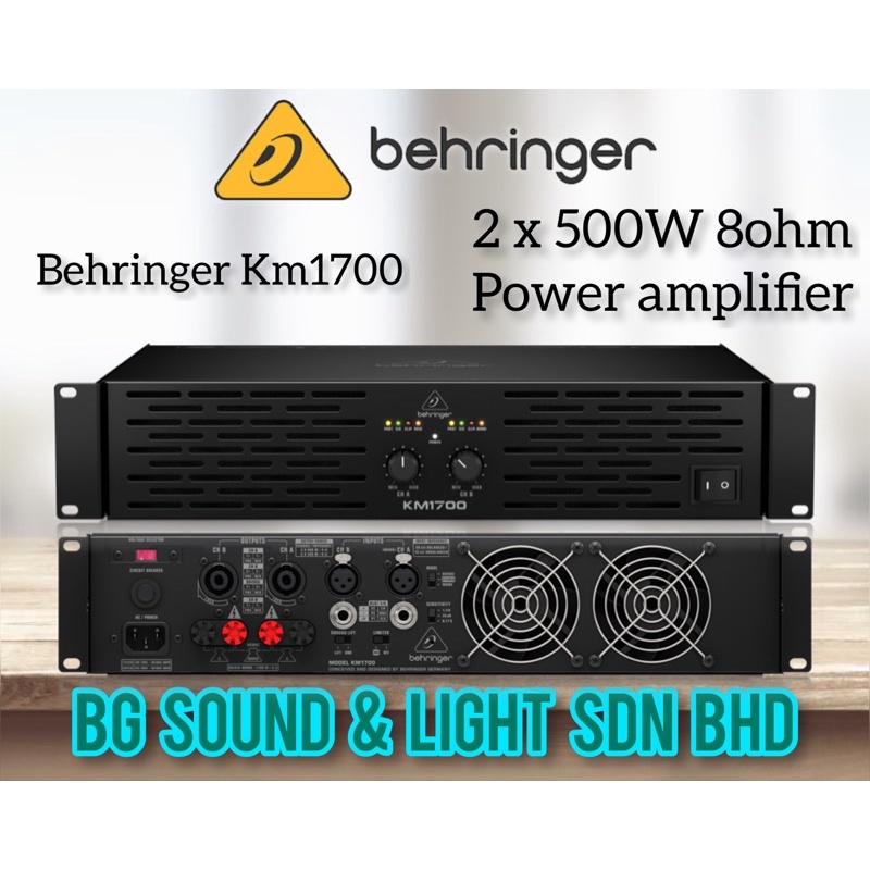 Behringer Km1700 Professional 1700Watt Stereo Power Amplifier with ATR