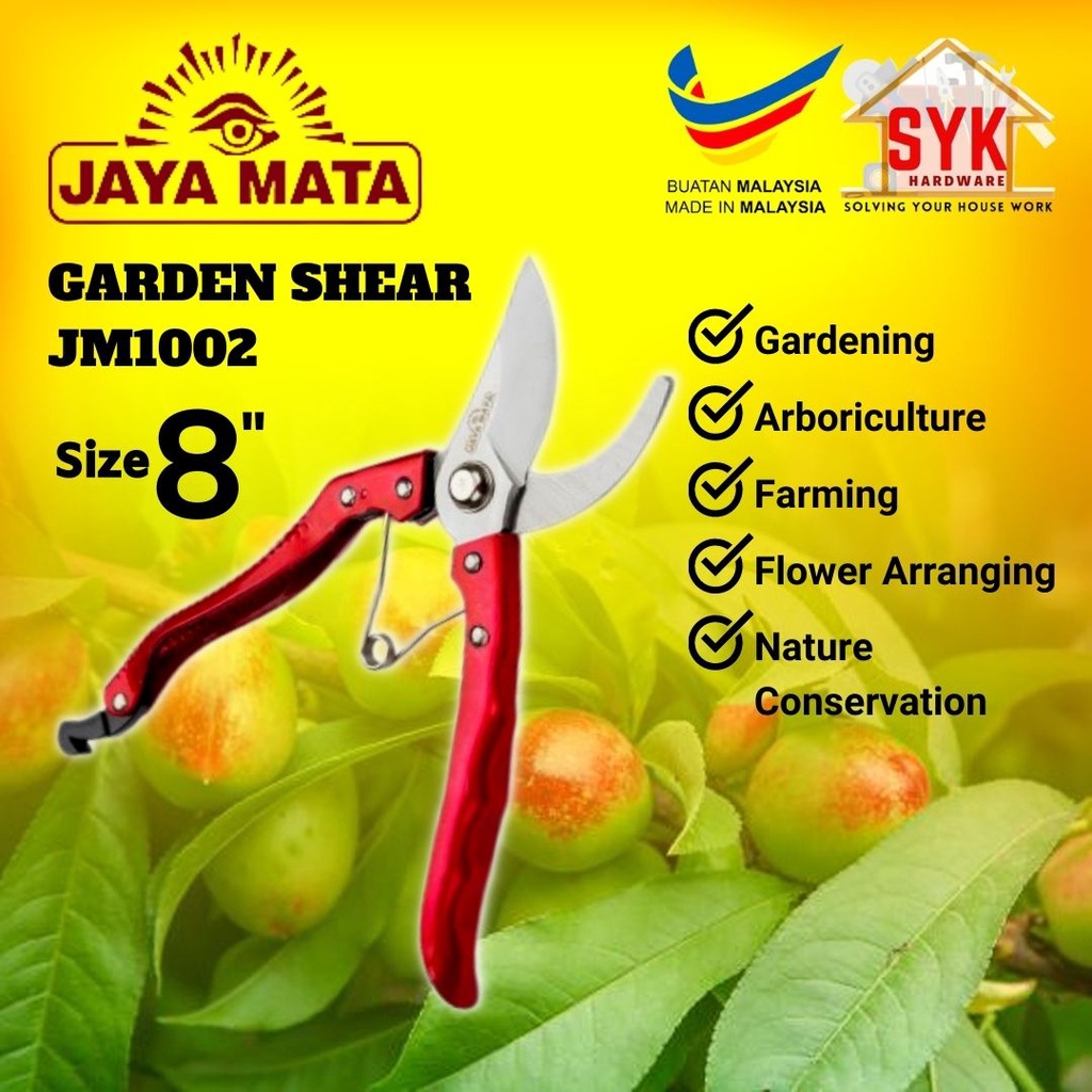 SYK JAYA MATA JM1002 8 Inch Garden Pruning Shears Gardening Tools ...