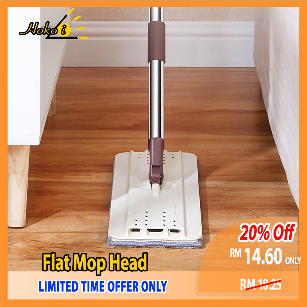 2 In1 Scratch Mop Head Replacement Flat Mop Head Only Kepala Mop Lantai