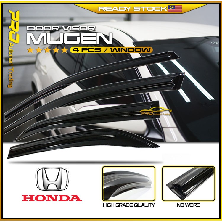 (4 PCS) High Quality Air Press Window Door Visor Mugen Wind Deflector All Honda Accord City