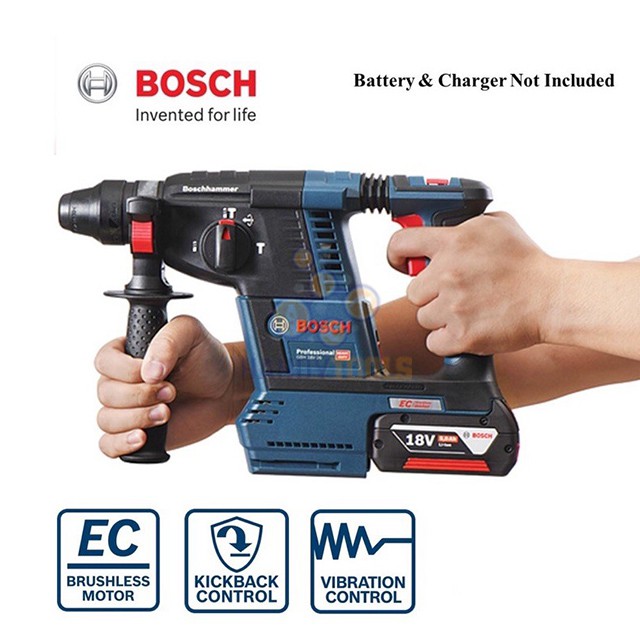 Bosch Professional 18V System GBH 18V-26 F Cordless Rotary Hammer (SDS  Plus, excluding Batteries and Charger, in Carton)