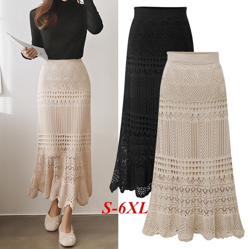 Plus size long outlet knit skirts