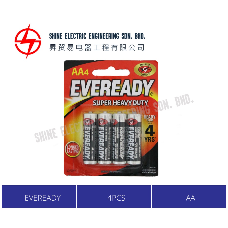 EVEREADY AA SUPER HEAVY DUTY BATTERY (4PCS) Shopee Malaysia