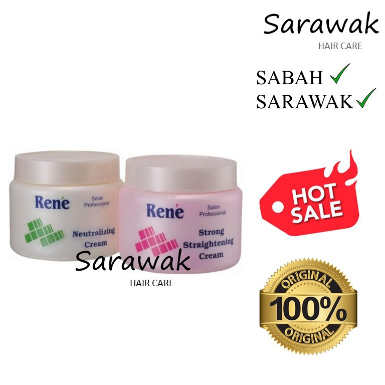 Rene Rebonding Strong Straightening Cream & Neutralizer Cream - 500ml ...