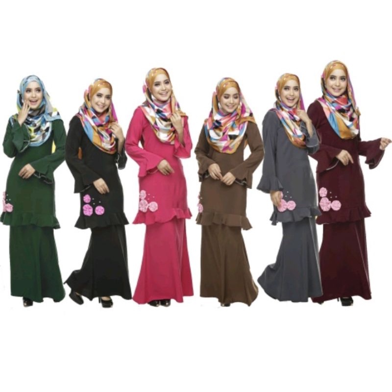 Amanda kurung moden kurung ropol ruffle kurung | Shopee Malaysia