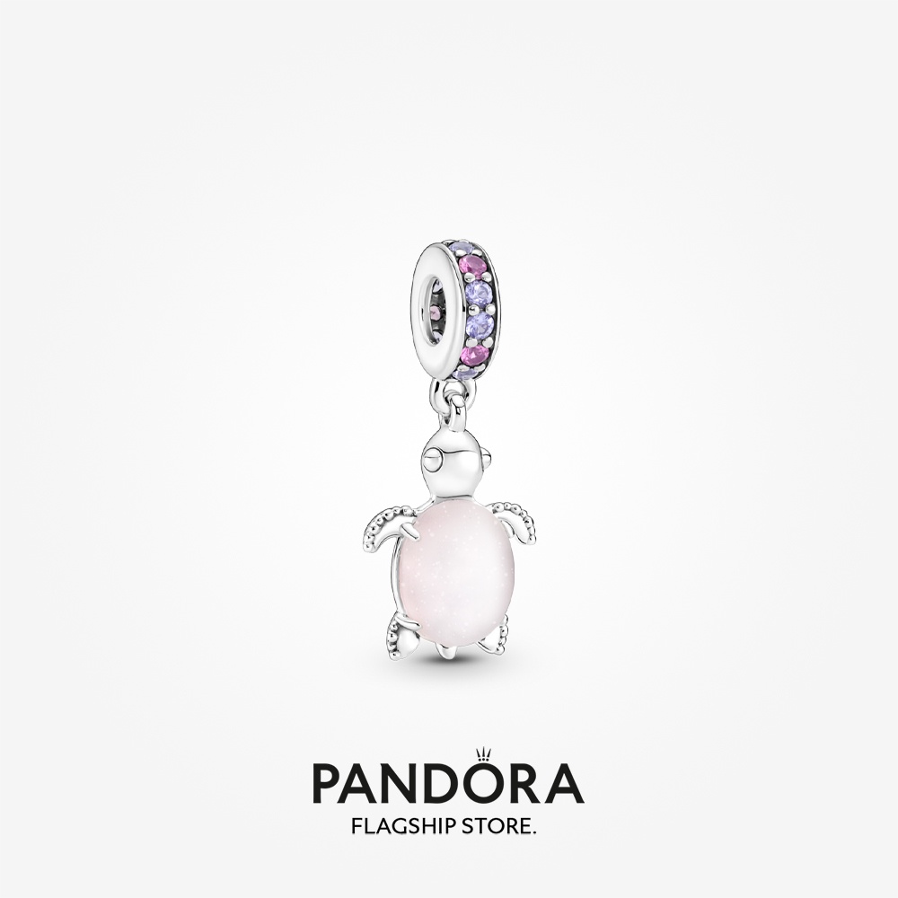 Pandora : Murano Glass Pink Sea Turtle Dangle Charm