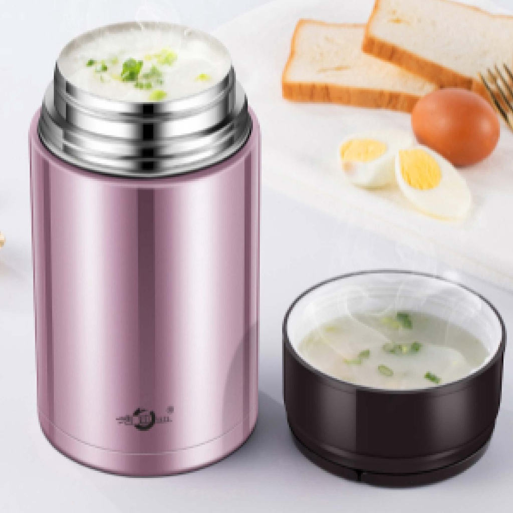 1pc Small 304 Stainless Steel Thermal Insulated Food Jar For Soup