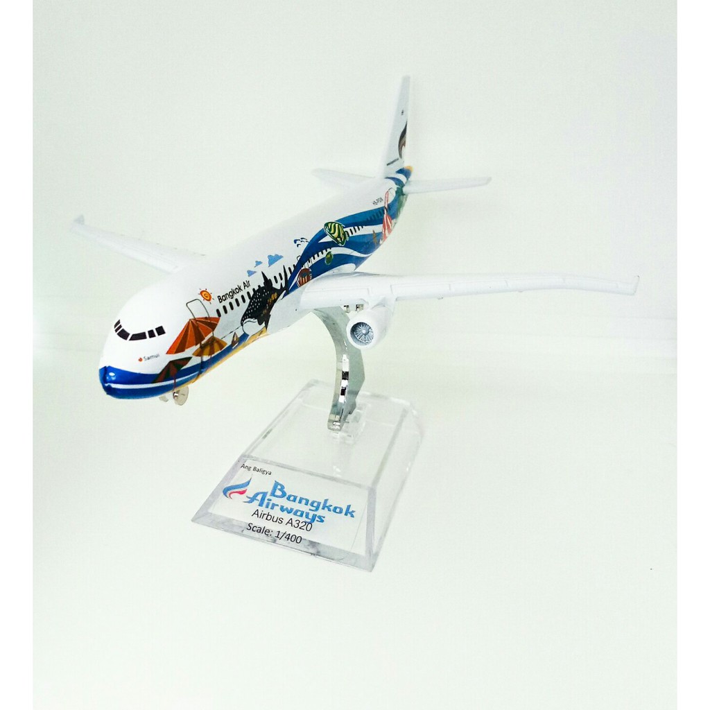 Bangkok Airways Diecast Airplane with label and stand | Shopee Malaysia