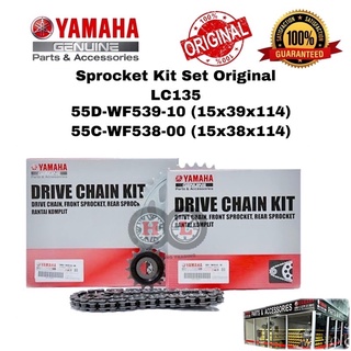 YAMAHA SPROCKET SET LC135 Original (55C-WF538-00 / 55D-WF539-10 ...