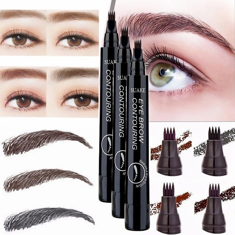 4-head Eyebrow Pencil Liquid Water Eyebrow Pencil Four-Claw Split-Fork ...