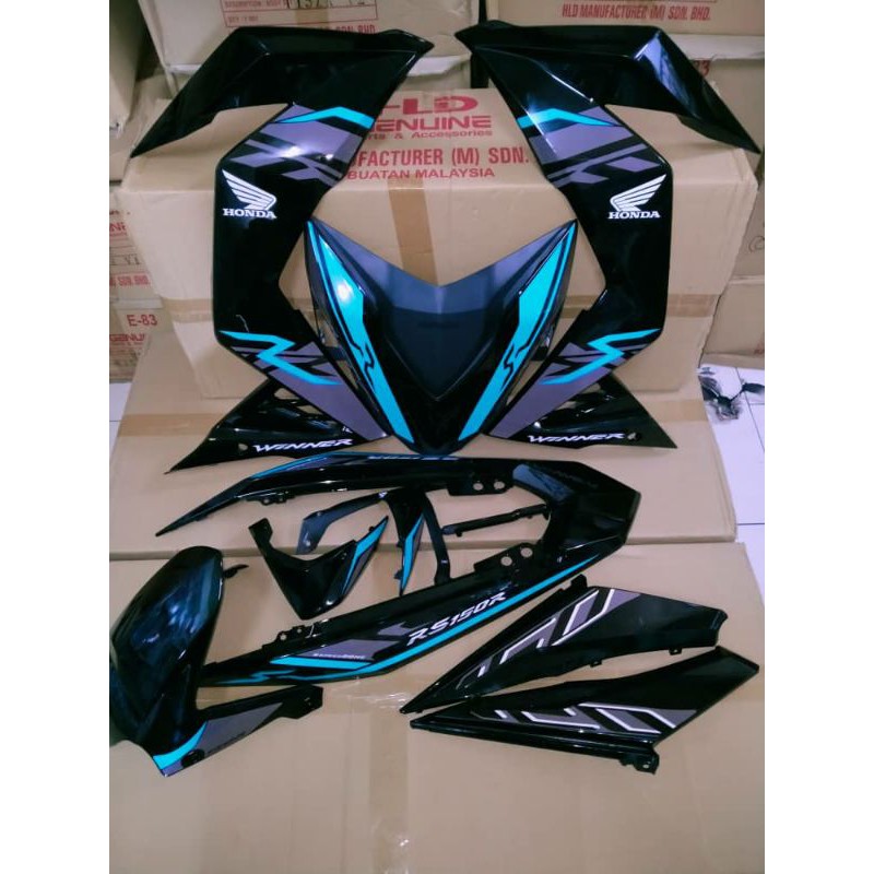 COVERSET RS150 V1/V2 HITAM WINNERS HLD | Shopee Malaysia