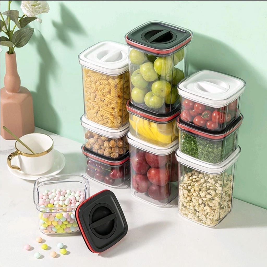 Airtight Food Storage Container Twist Lock Transparent Stackable ...