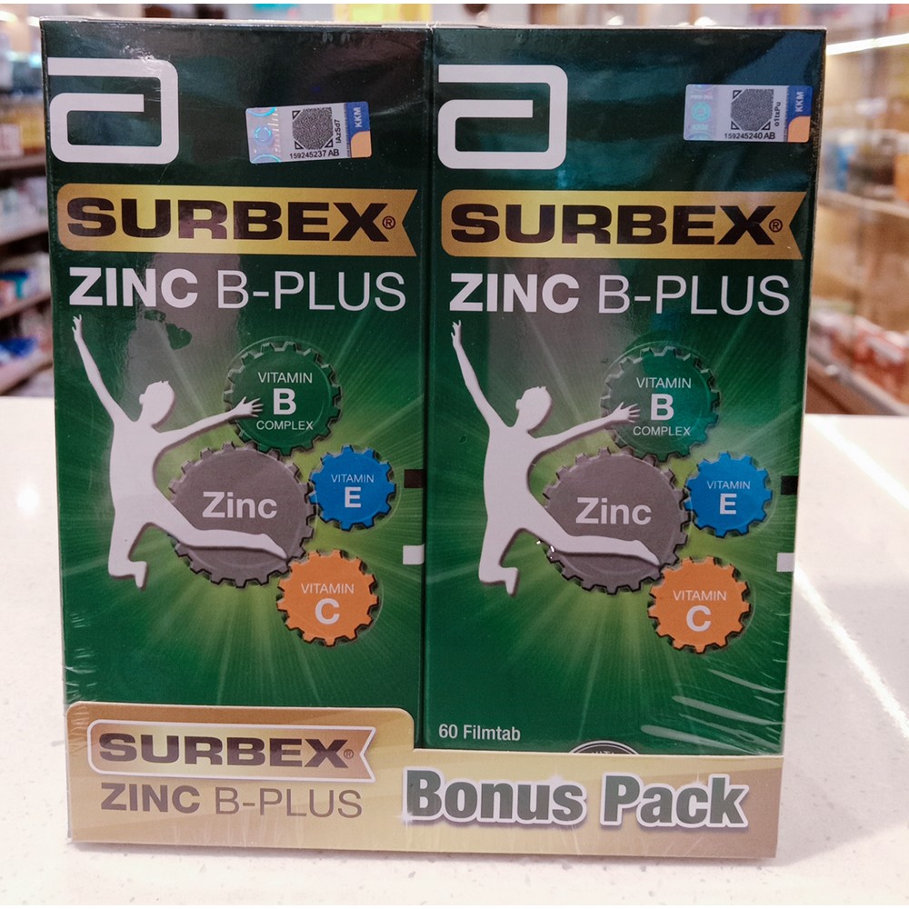 🔥HOT ITEM🔥 READY STOCK🔥 Abbott Surbex Zinc B-Plus 2x 60's Tablets Exp ...