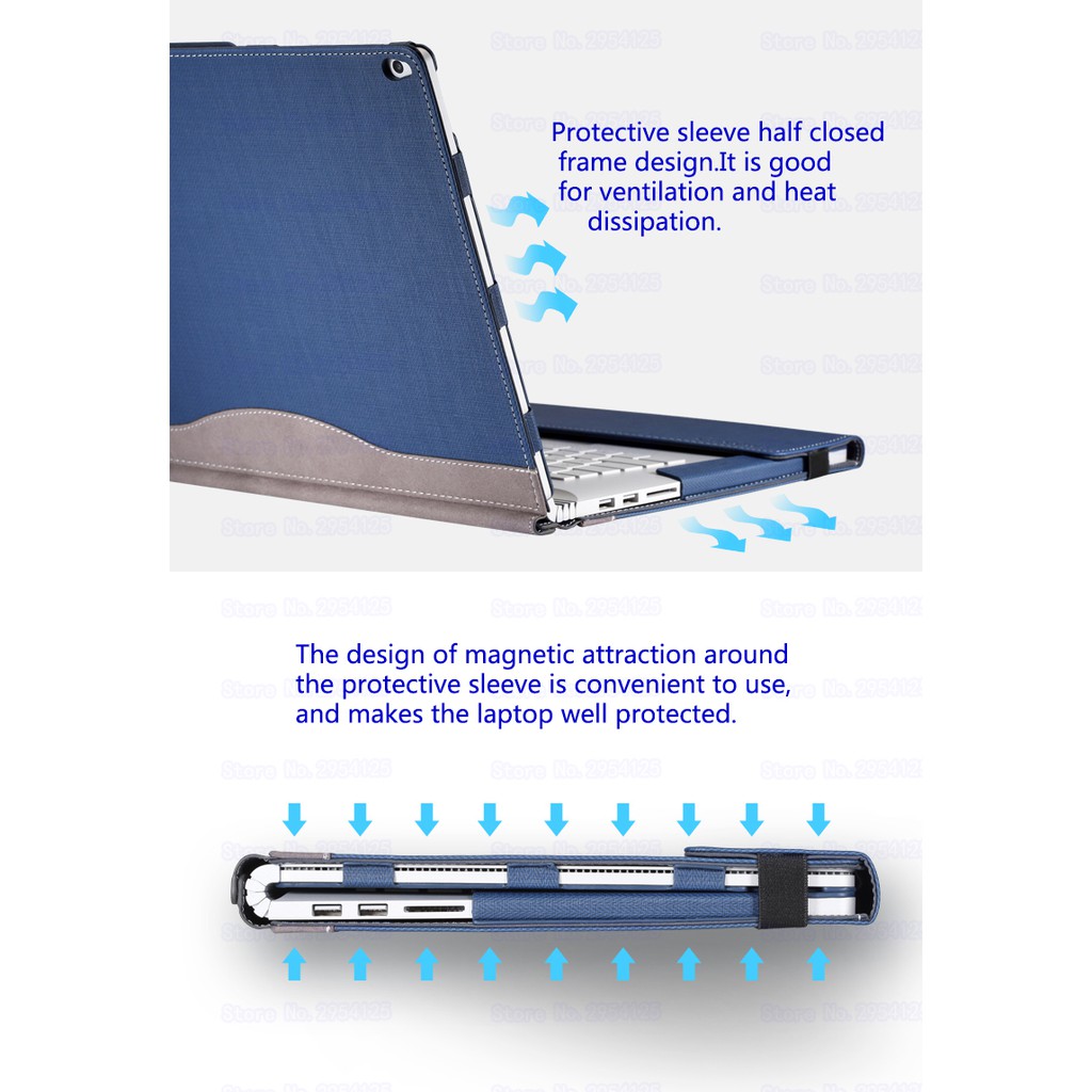 Laptop Case For Microsoft Surface Book 1 2 3 Version 13.5 15 Inch Cover Protective Notebook Skin Sleeve Detachable Build in Kickstand with Pen Holder Shopee Malaysia