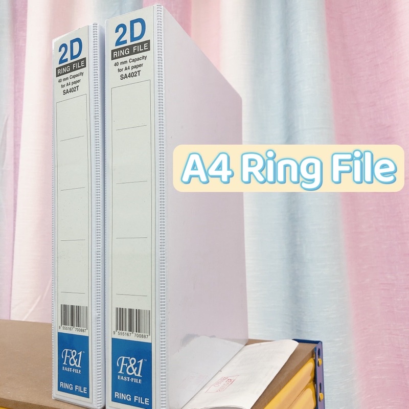 A4 Ring File 2D Ring File 40mm Capacity PVC Ring File | East File | 2D ...