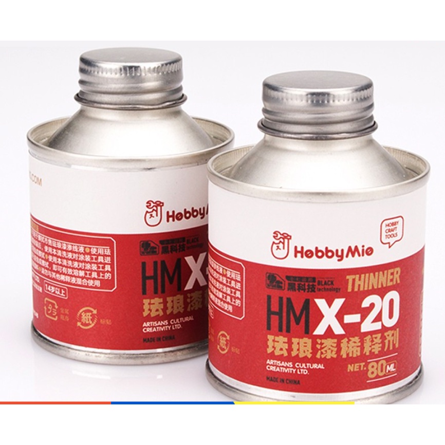 [HobbyMio] Enamel Thinner HMX20 80ml Thinner Panel Line Organic Solvent X20 Colour Oil Base