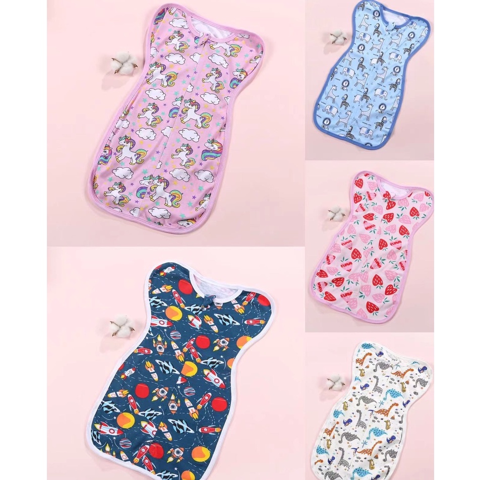 newborn BABY SWADDLE ZIP New born bedung bayi Baby Sleeping Bag Instant