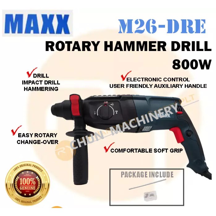 MAXX M26-DRE Professional Hammer Drill 800W 220/240V | Shopee Malaysia