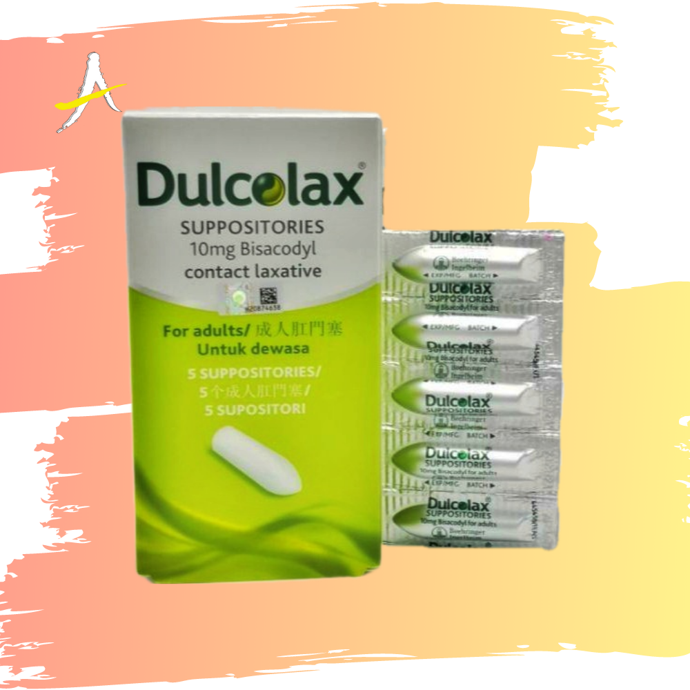 Dulcolax Suppositories 10mg Bisacodyl Contact Laxative 5's (Adult) Shopee Malaysia