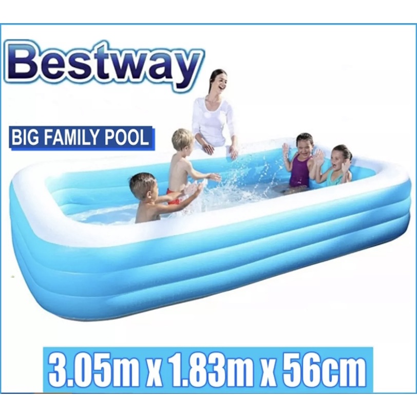Bestway Inflatable Swimming Pool Adult Kids Family Size Inflatable And ...