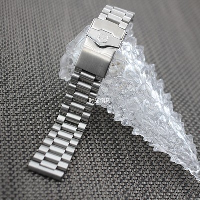 20mm Stainless Steel Watchband Sport Bracelet Flat End Double Push