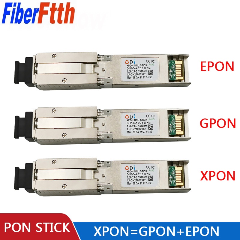 ODI PONSTICK EPON 2.5G GPON XPON SFP ONU Stick DFP-34X-2C2/3 ...
