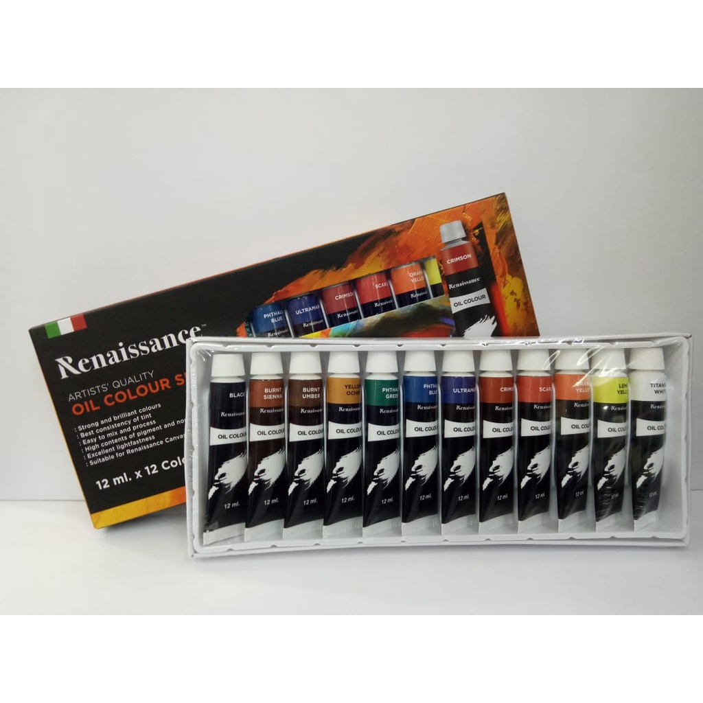 RENAISSANCE COLOUR PAINTING SET ( ACRYLIC/OIL & WATER COLOUR ) | Shopee ...