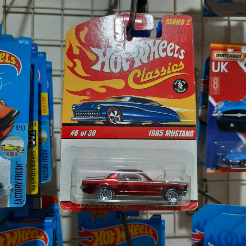 Hot wheels classics 1965 mustang open hood spectraflame hotwheels